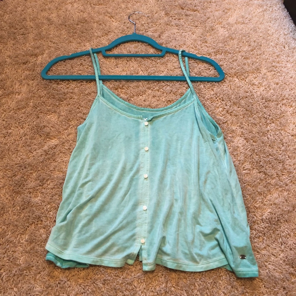TEAL AND CHARCOAL GREY TANK TOPS- AE
